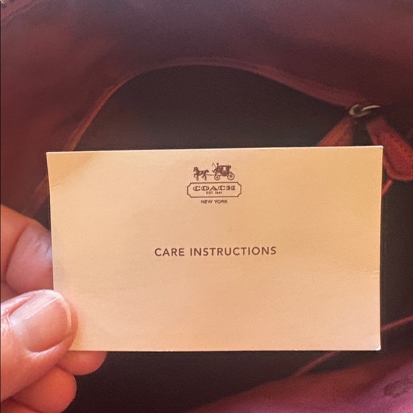 Coach fuchsia pink calf skin leather two way tote - Picture 15 of 16